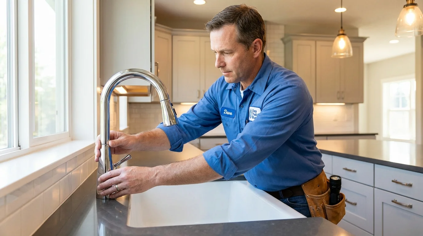 Kitchen faucet installation by Johns Plumbing LLC in Greeneville